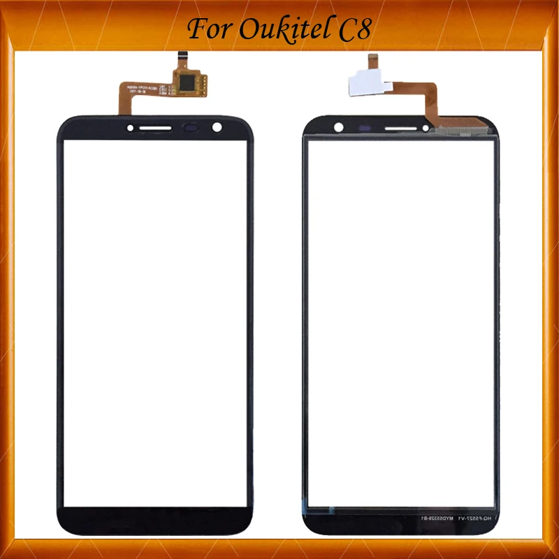 100% хорошо работающий 5 дюймовый сенсорный датчик для Oukitel C8 экран с дигитайзером
