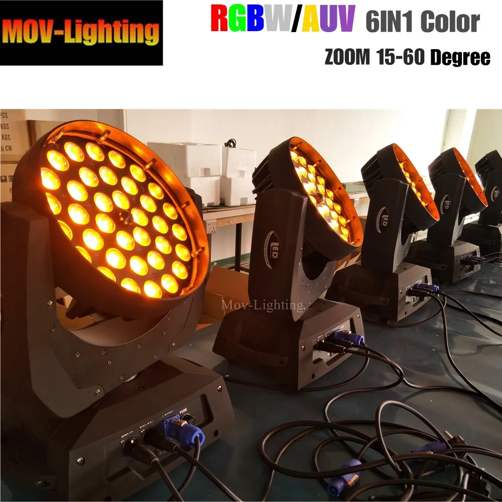 Профессиональный Lyre 36x18 Вт RGBWA UV 6-в-1 Zoom DMX сценическое освещение | Лампы и
