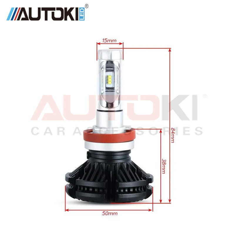 X3 Autoki H4 H7 H11 9005 9006 H13 светодиодные лампы для автомобильных фар 50W 6000LM все в одном CSP