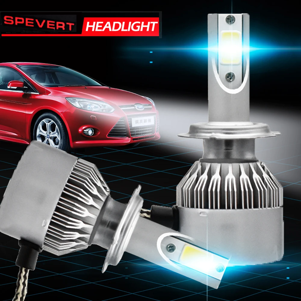 SPEVERT 110W 20000LM D1S/D3S D2S/D4S H1 H7 H8/H9/H11 H15 H4 с двумя типами света COB Светодиодный фар