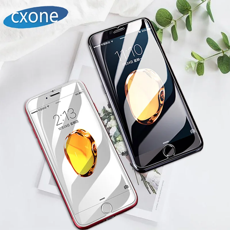 Протектор экрана из закаленного стекла CXONE углеродного волокна для iPhone 6 6s Plus