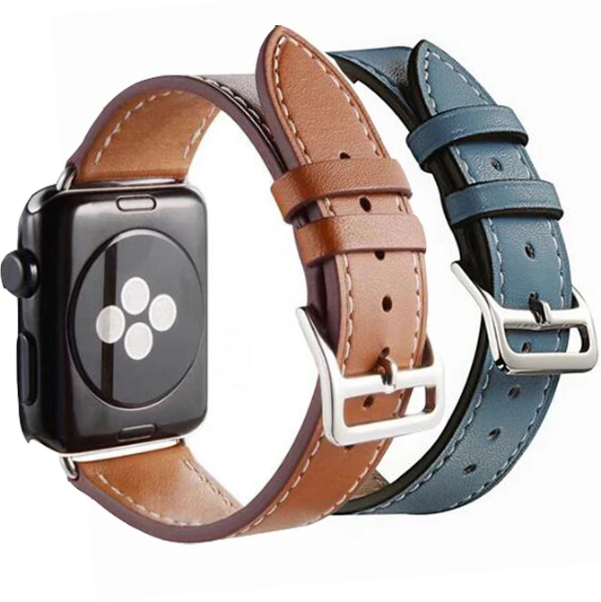 Кожаный ремешок для iWatch 4 спортивный Apple watch 42 мм 38 40 44 серия 1 2 3 5|Ремешки часов| |