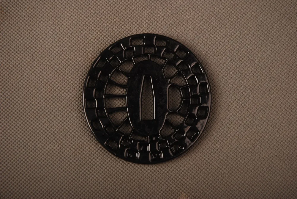 Новое поступление черная круглая защита для рук Tsuba из сплава японской