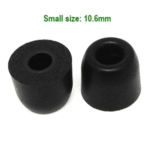 T400 S 2pcs black ANJIRUI амбушюры T500/T400 5 цветов 4,9 мм калибра амбушюры/колпачки с эффектом памяти накладки для наушников внутренние наконечники губки - Цвет: T400 S 2pcs black