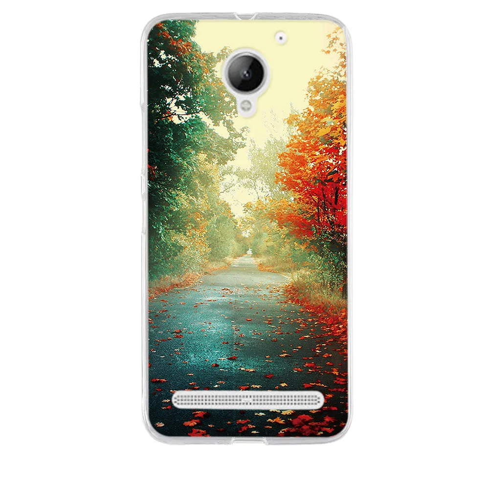 Чехол для Lenovo Vibe C2 силиконовый чехол с цветочным принтом K10a40 бампер защитный 5 0