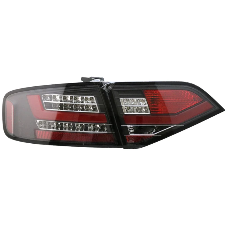 Для Audi A4 A4L A4L/B8 светодиодный задние фонари 2008 до 2012 год автомобиль оригинальная замена для Halo модели корпус черного цвета с красной полосой