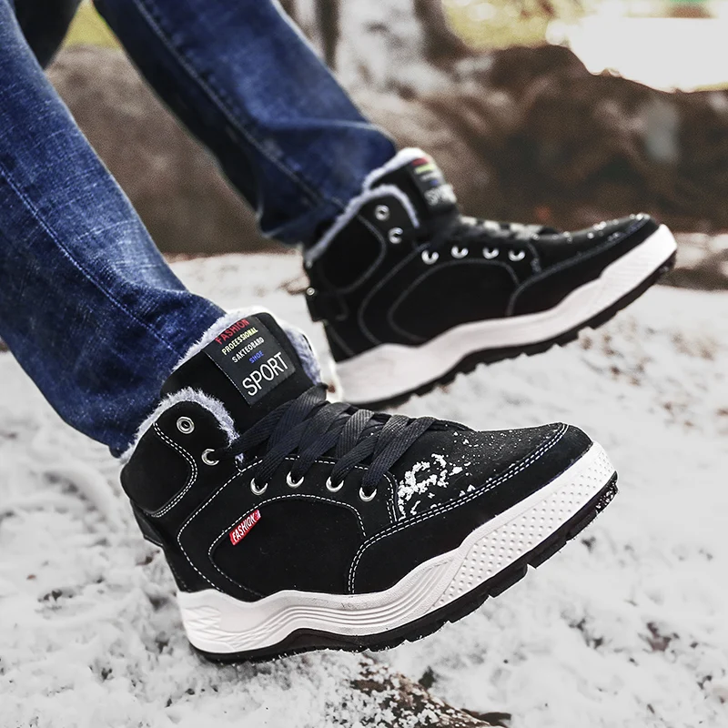 39 ~ 48 осень зима уличные теплые спортивные кроссовки мужские удобные длинные