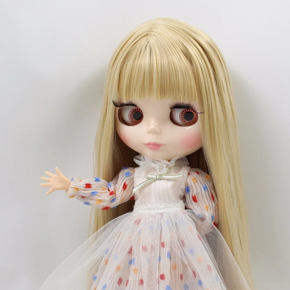 Ледяной DBS Blyth кукла белая кожа сустав тело прямые светлые волосы 1/6 bjd 30 см игрушка