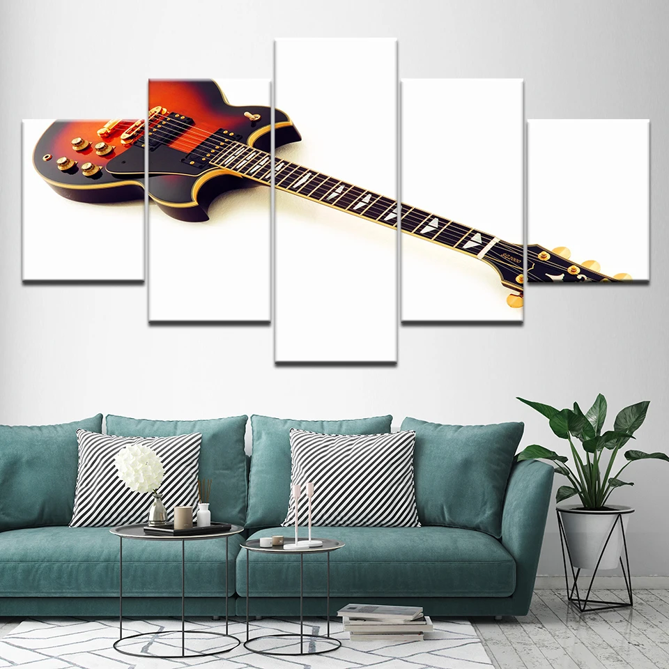 Холст для живописи SG-2000 Электрогитары Sunburst 5 шт. настенная живопись модульная