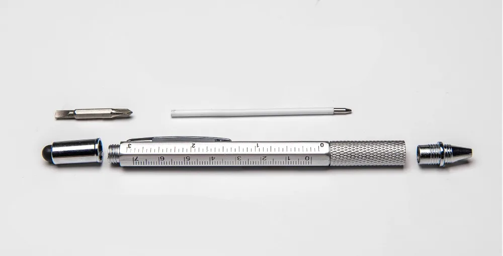 

Multifunctional ballpoint pen screwdriver level instrument advertising capacitor touch metal scale gift tool pen