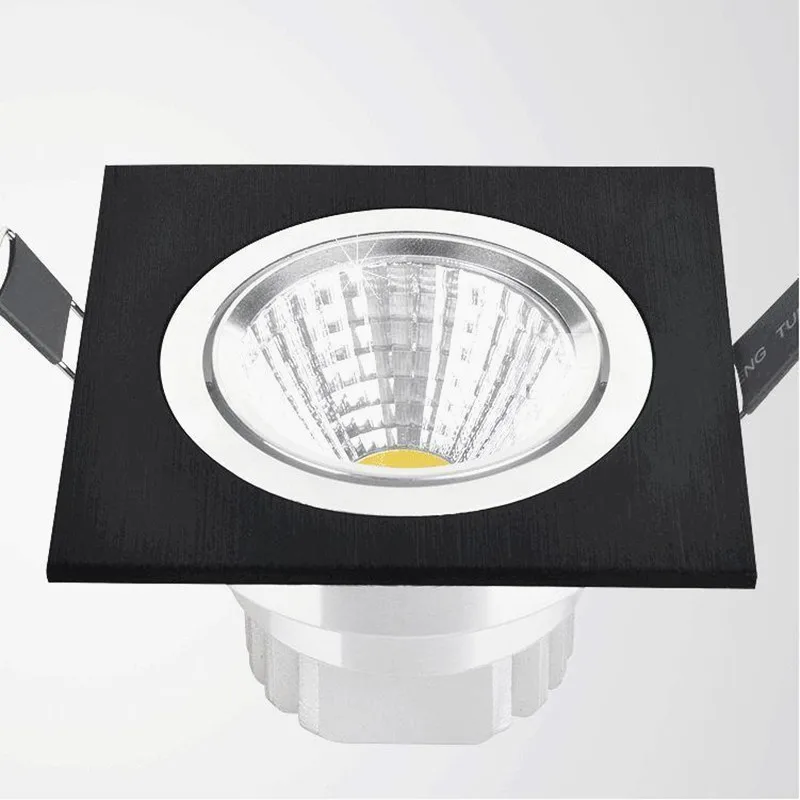 Luces LED empotradas regulables 7W 9W 12W 15W COB luces LED de techo AC110-240V iluminación interior de lámparas de techo LED