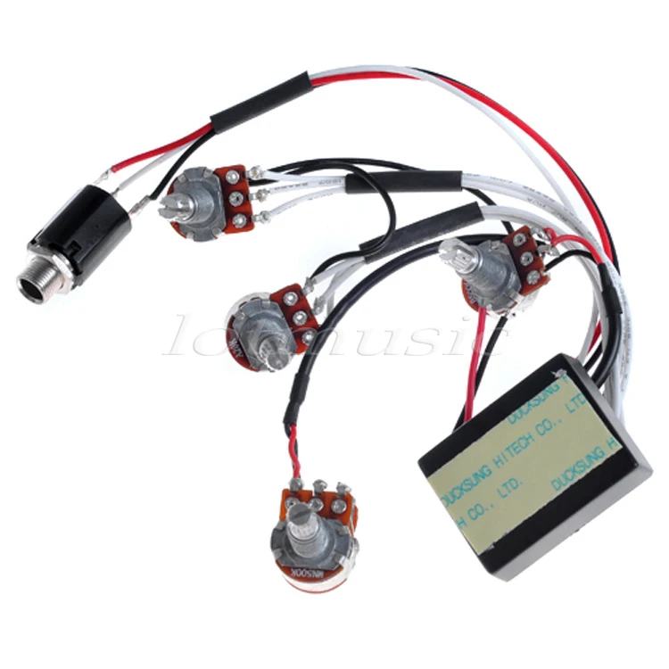 

2 Band Active EQ Preamp Circuit for Bass Pickup 1 Volume 2 Tone Pots