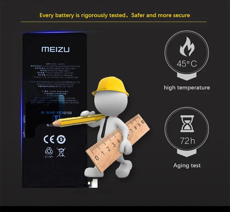 Meizu 3510 мАч BA793 батарея для Meizu Pro 7 Plus мобильный телефон Высокое качество батарея с номером отслеживания