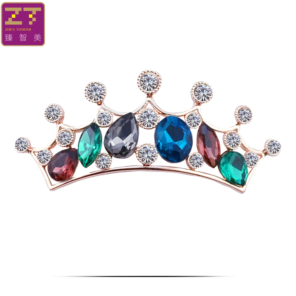 Zhen томоми Благородный Великолепный нежный шик Корона кристалл шарф пряжки брошь