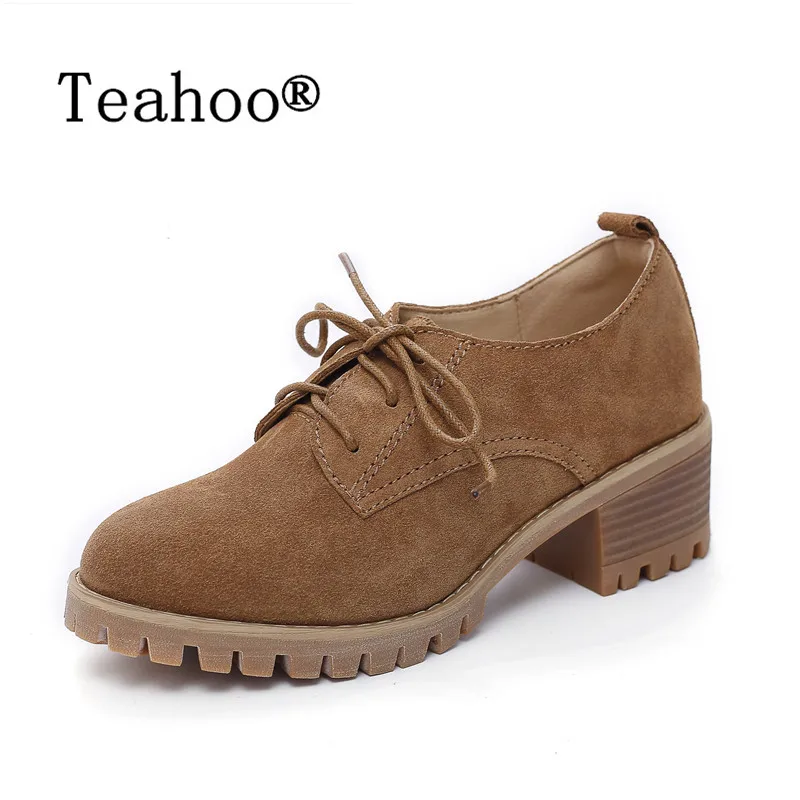 Teahoo/женские туфли оксфорды коллекция 2017 года сезон осень женские лодочки на
