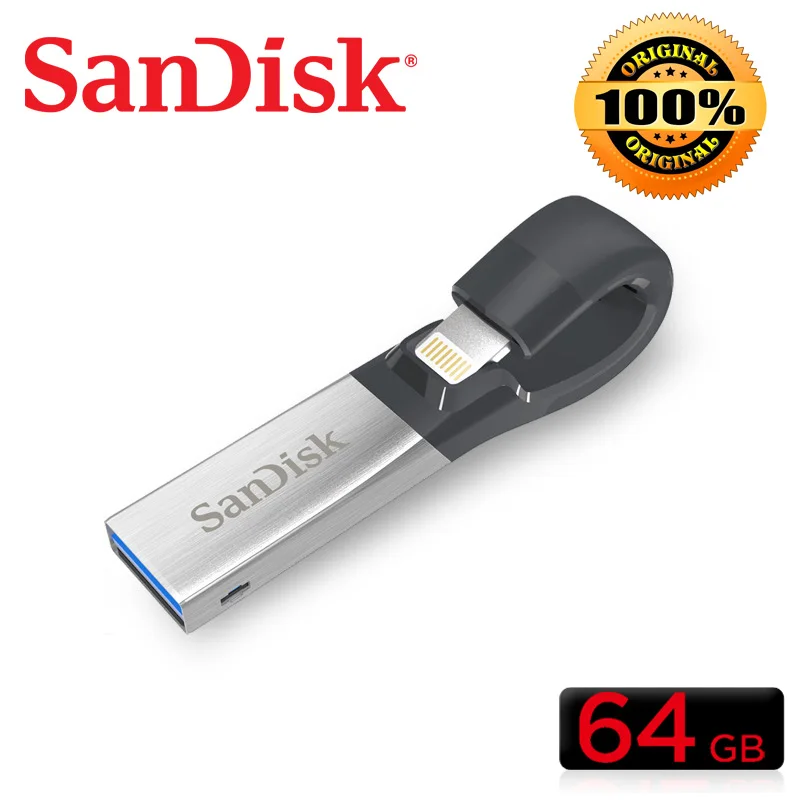 SanDisk SDIX30N USB флеш накопитель iXPand OTG Lightning 3 0 Флешка U диск 32 Гб 64 128 ГБ для iPhone/iPad/PC|USB