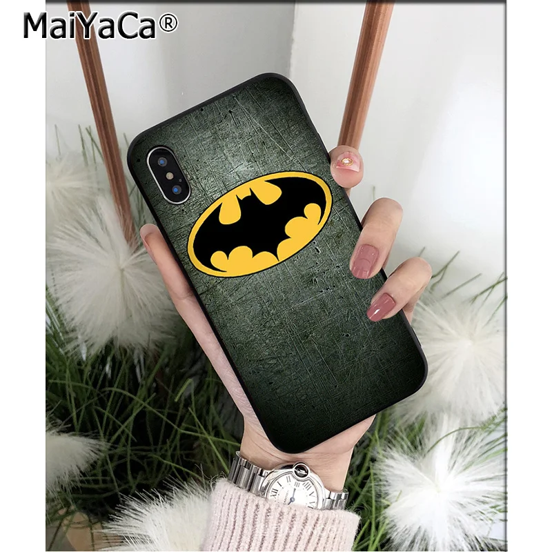 A12 MaiYaCa DC супергерой Бэтмен логотип высокое качество чехол для телефона iPhone 5 5Sx 6 7 7plus 8 8Plus X XS MAX XR - Цвет: A12
