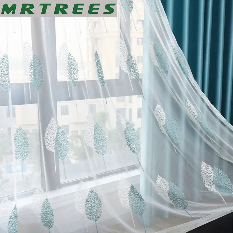 MRTREES тюль для гостинной Белый спальни гардины Гостиная Спальня шторы Кухня