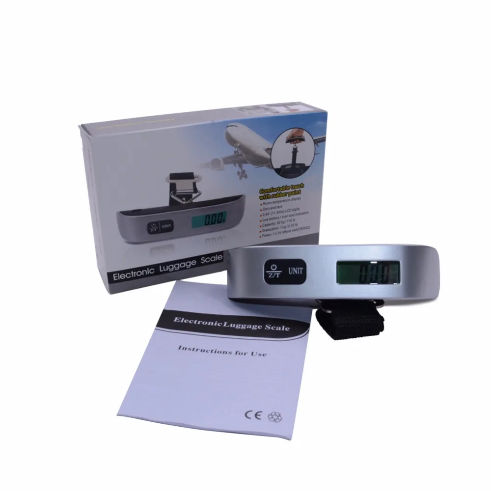 Yieryi 50 кг x 10 г Электронные весы с ЖК-дисплеем карманные весы ручной вес багажа цифровые весы для багажа удержание тары автоматическое выключение