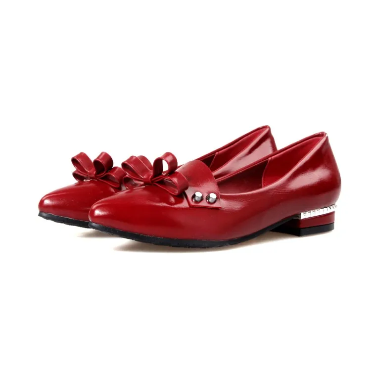 

Plus big size 34-48 Casual Lace Up Thick MID Heel Shoes Fashion Patent Leather Woman Pumps Heels Spring Autumn shoes C-8-6