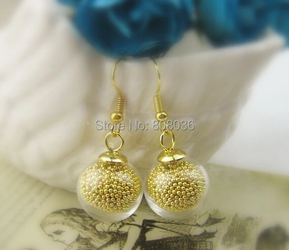 Бесплатная доставка! Стеклянные пузырьки золотого цвета 20*5 мм (открывающиеся)