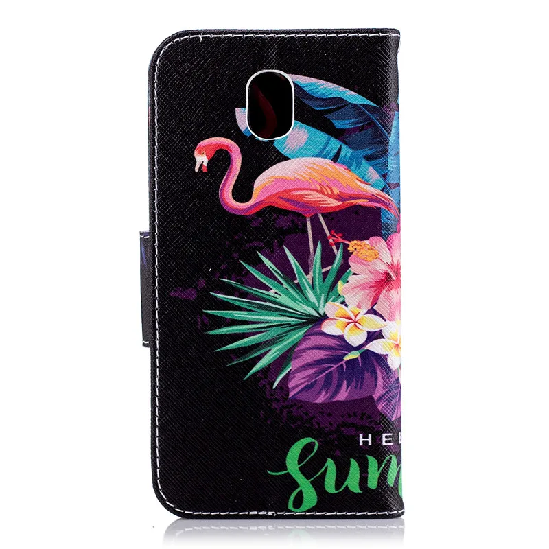 Wekays чехол милый мультфильм Фламинго кожаный для Samsung Galaxy J3 2017 J330 J5 J530 J7 J730