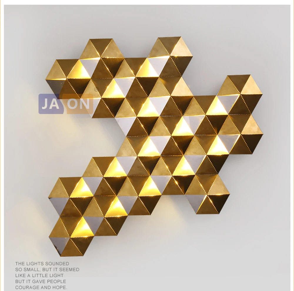LED Постмодерн Нержавеющие Стали Золотой Honeycomb Светодиодные Лампы Светодиодные Светильники.бра.бра нa стену.Бра.Светильники Настенные светильники.Светильник Настенный Светильник. Для Спальни Коридора
