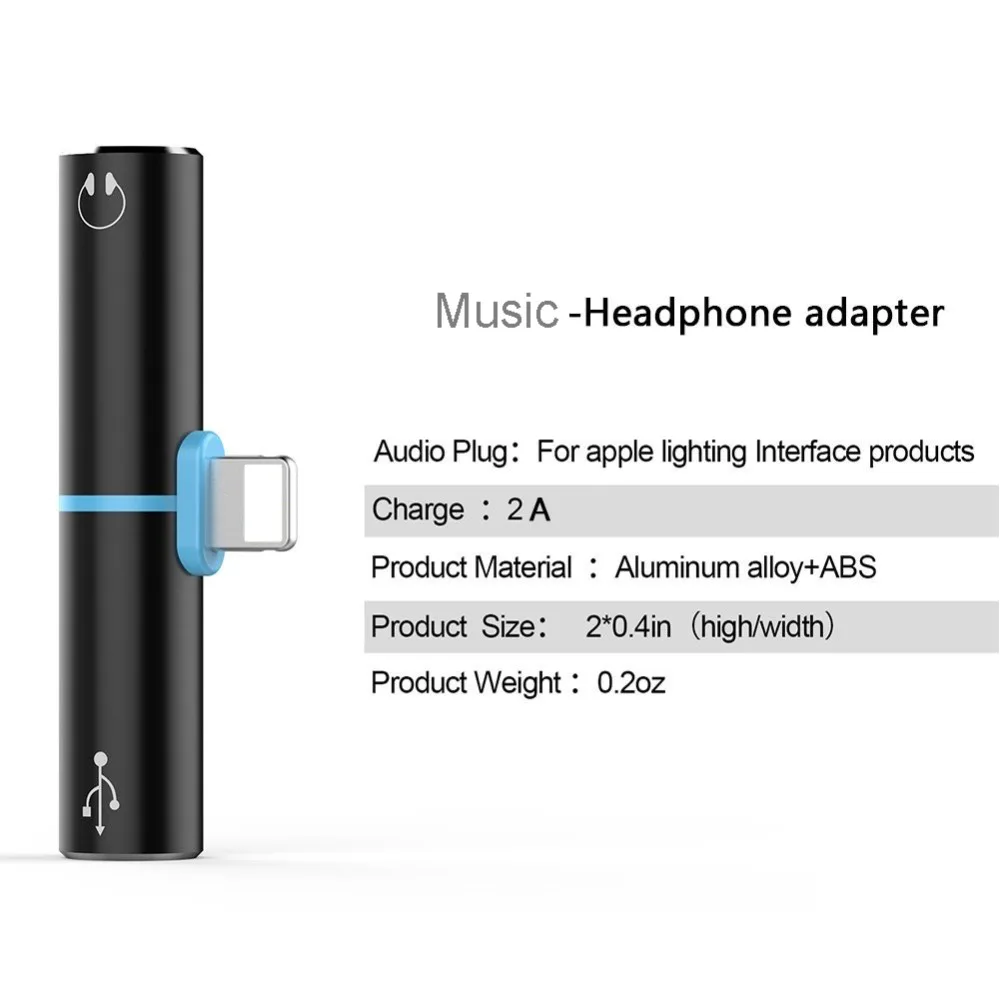 USB адаптер для наушников Lightning/3 5 мм Aux iPhone 7 8 X plus|Электроаксессуары мотоцикла| |