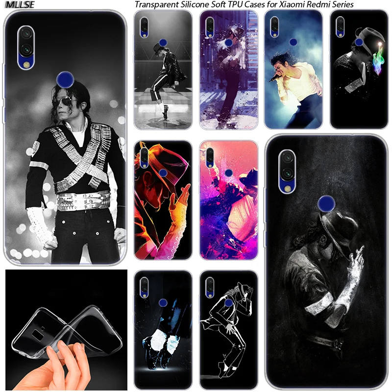 Силиконовый чехол Forever Michael Jackson для Xiaomi Redmi K20 7 7A 5 5Plus 6 6A S2 Note 8 Pro Модный