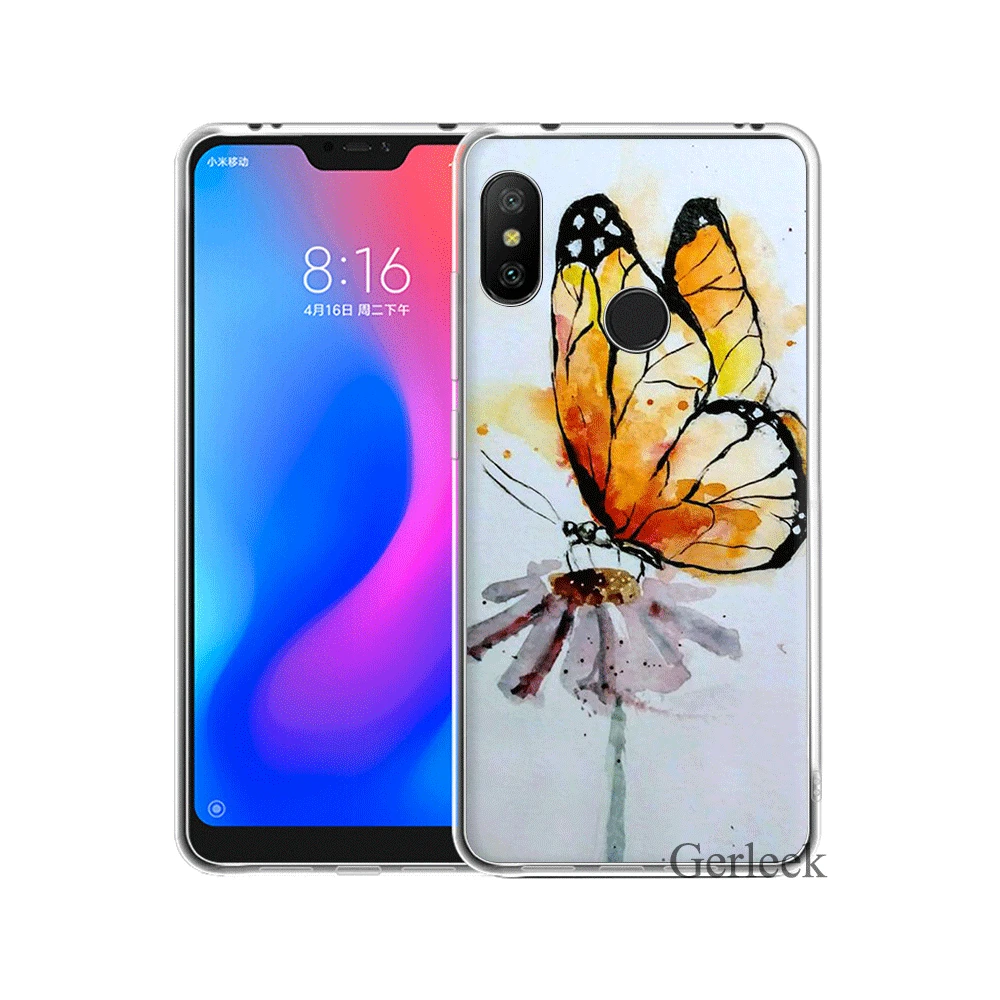 mobile Phone Case For Xiaomi Redmi Note 6 7 3 Pro 4 4X 5 5A Cover Blue Butterfly Bag Shell | Мобильные телефоны и