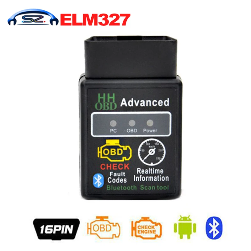 Низкая цена передовые V2.1 HH OBD Мини ELM327 крутящий момент Android Bluetooth OBD2 OBDII CAN шина