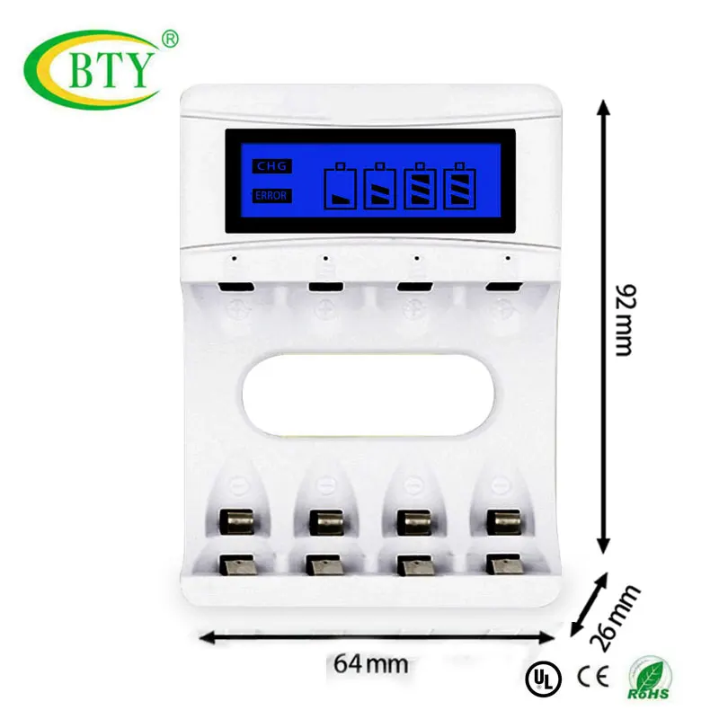 AA Аккумуляторная батарея 3000 mAh nimh 1 2 V 2A батареи + AA/AAA зарядное устройство ЖК