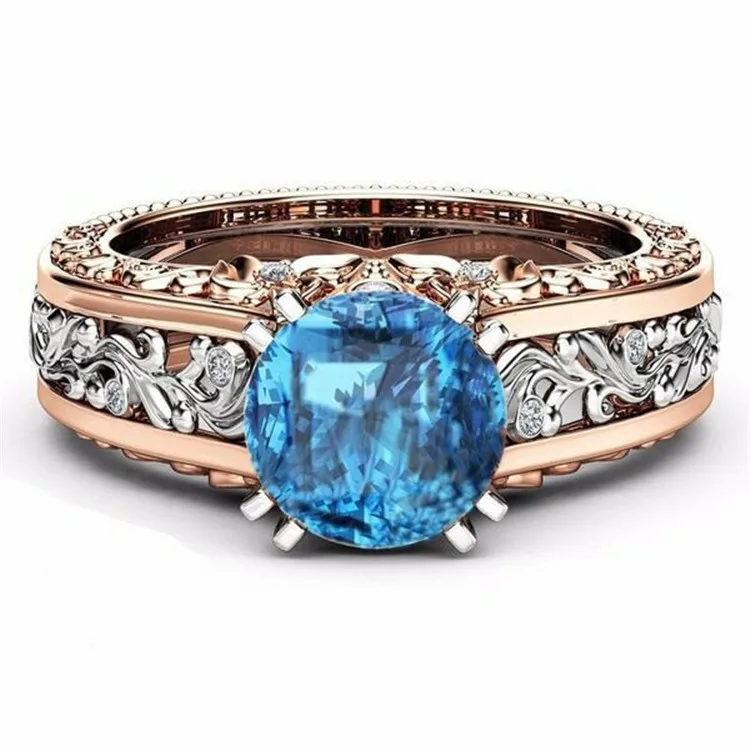 Женское кольцо с кристаллами Anillo Bijoux Femme элегантное цирконием и розовым