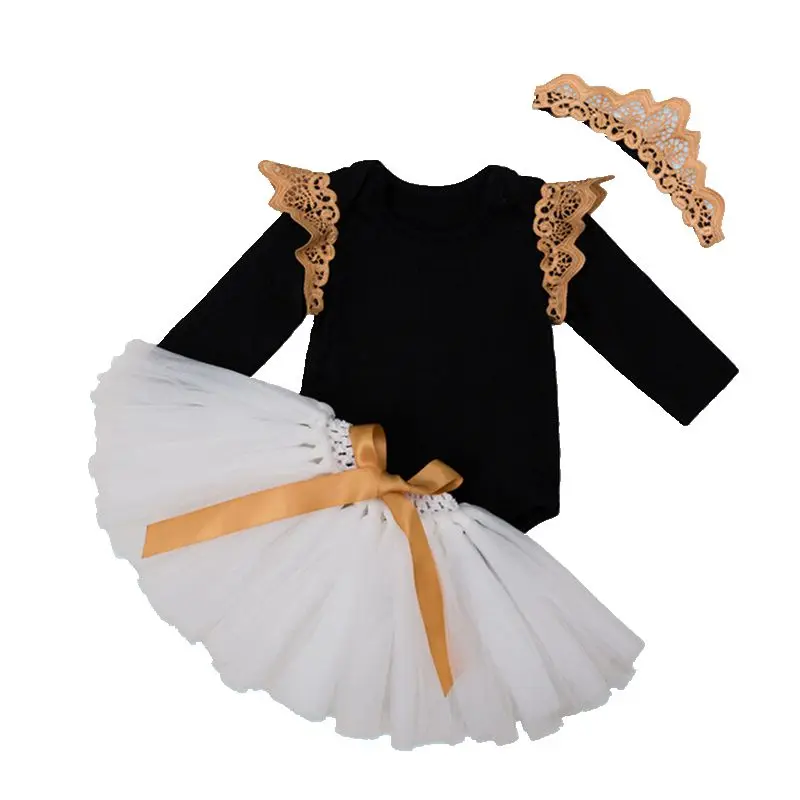 Корона костюмы на Хэллоуин платье из хлопка для маленьких девочек боди оголовье