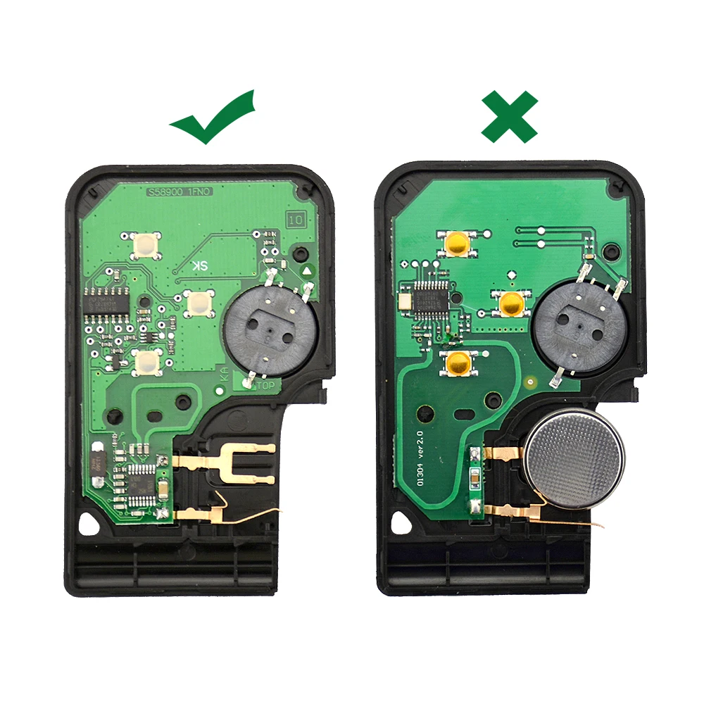 Смарт карта OkeyTech белая с 3 кнопками 433 МГц чип ID46 PCF7947 для Renault Clio Logan Megane 2 Koleos