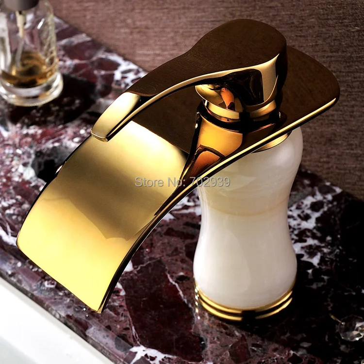 

Free shipping Gold finish PVD single hole bathroom basin sink faucet MIXER TAP