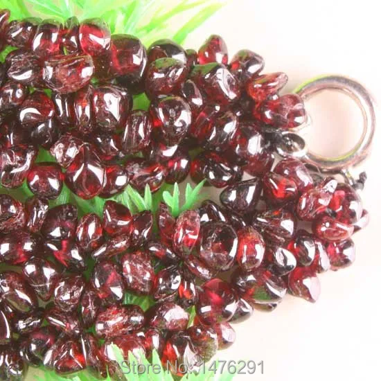 Ожерелье из бусин с натуральным гранатом прядь 18 дюймов | Украшения и аксессуары