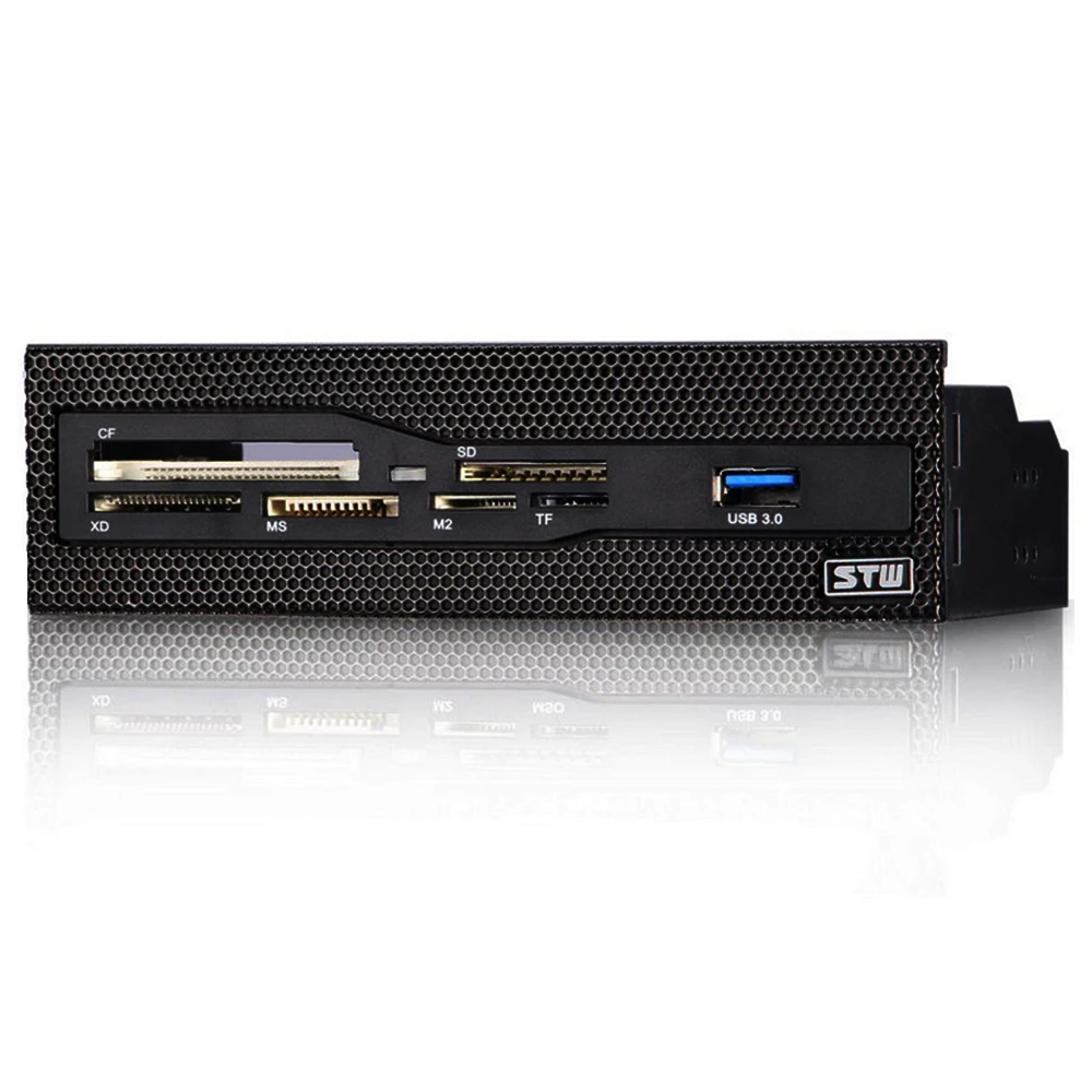 5,25 USB 3,0 на передней панели внутренний кардридер медиа панель ПК Передняя панель все в 1 Кардридеры поддержка CF XD MS M2 TF SD