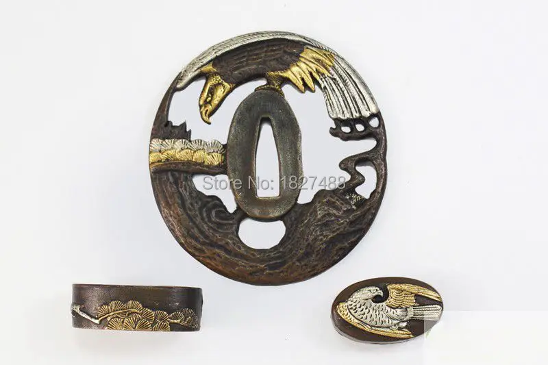 TFK033 самурайский Катана Орел и сосна TSUBA фучи Кашира фитинги для DIY | Дом сад