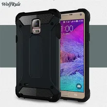 For Samsung Galaxy Note 4 Cover Anti-knock Silicone + Plastic Case For Samsung Galaxy Note 4 Case Note4 N9100 For Samsung Note4