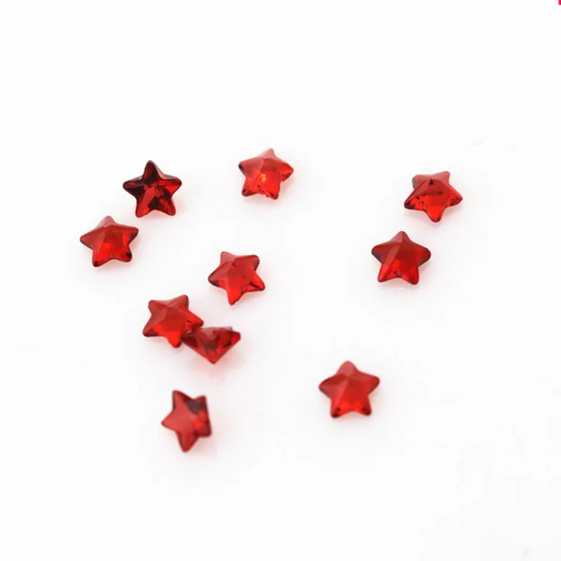 

New Arrival 100pcs Birthstone Red Crystal Star Floating Charms Living Resin Memory Lockets Pendants DIY Jewelry Charm