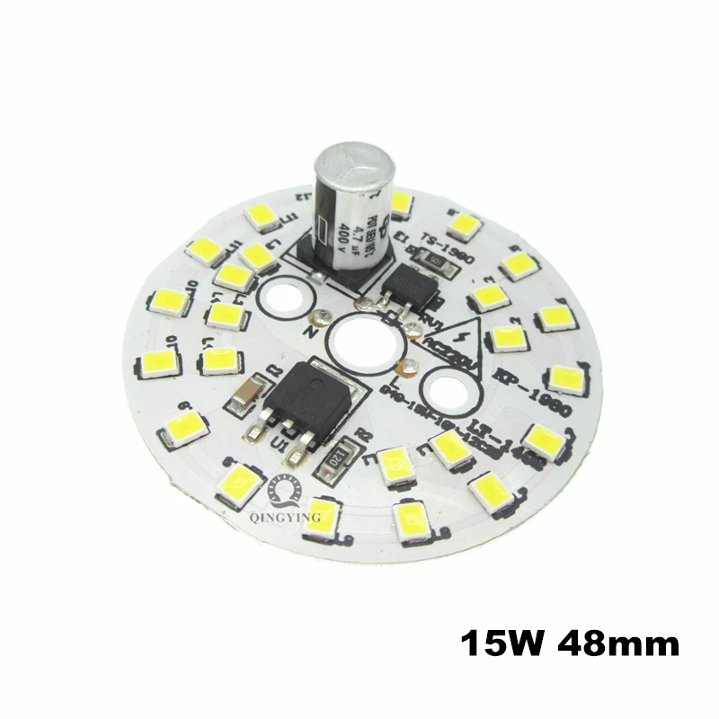 AC220V без мерцания 5 Вт 7 Вт 9 Вт 12 Вт 15 Вт ламповая пластина SMD2835 белый светильник с интеллектуальным IC светодиодный светильник
