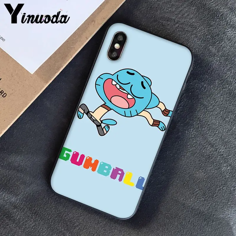 A13 Yinuoda удивительный мир Gumball gumball новое поступление черный чехол для телефона iPhone 8 7 6 6S 6Plus 5 5S SE XR X XS MAX Coque - Цвет: A13