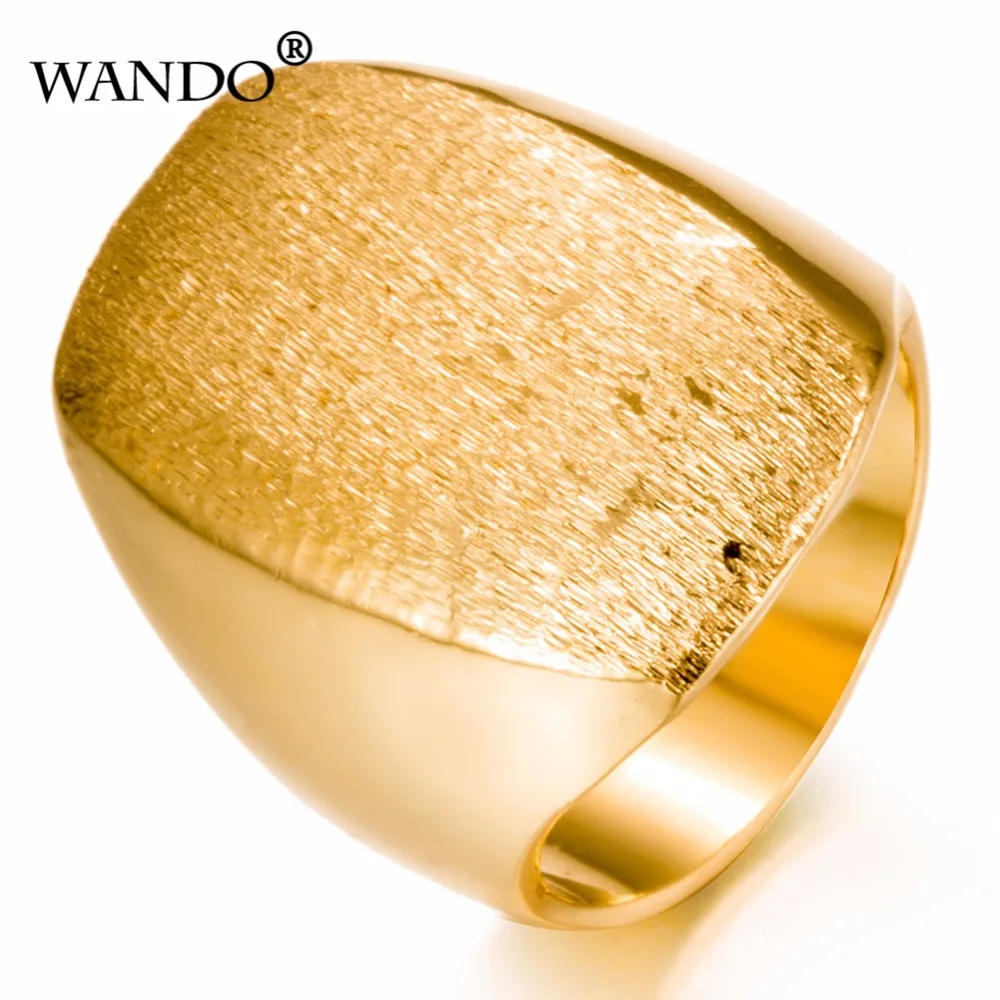 WANDO большое кольцо Эфиопия Золотое для женщин/девушек Новые матовые кольца