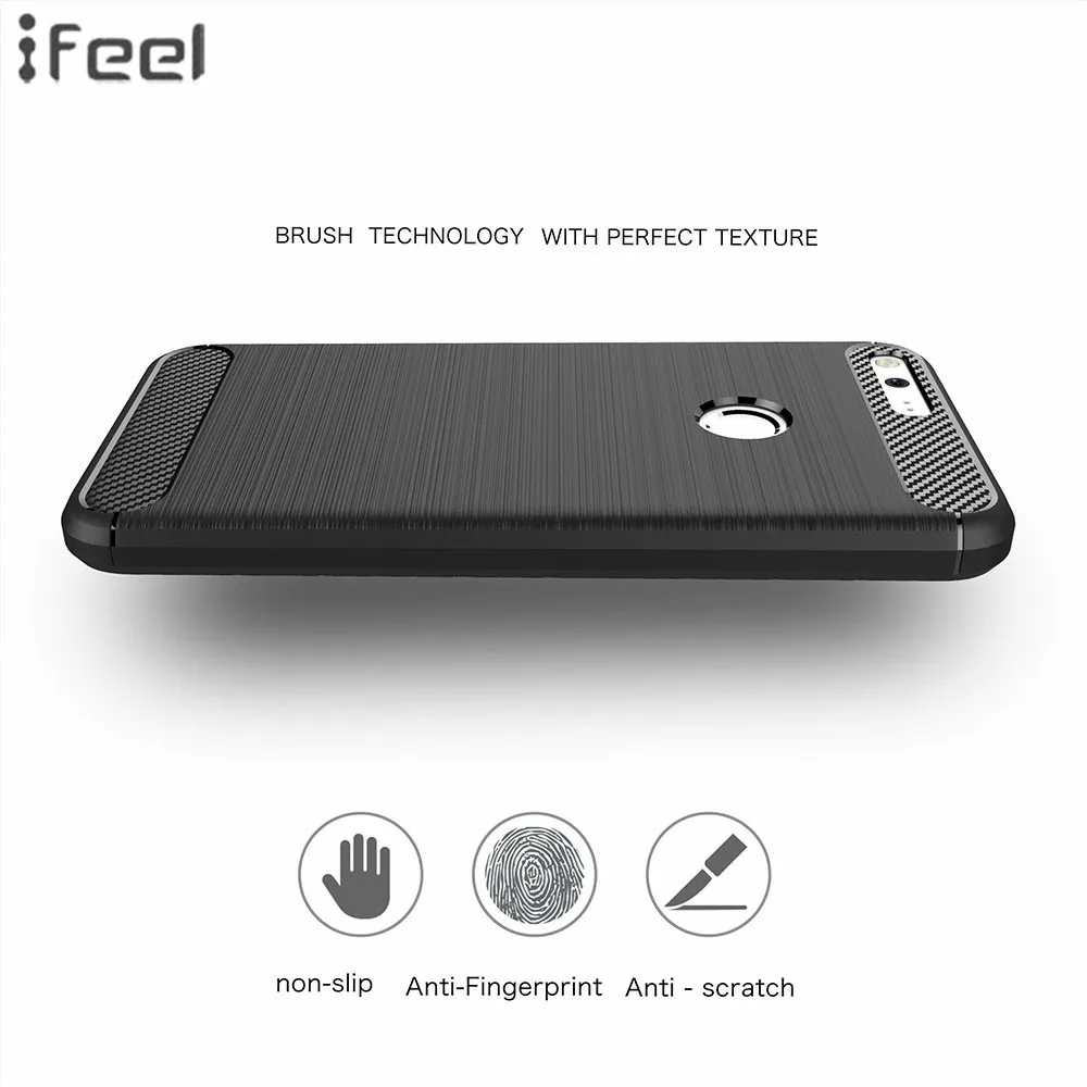 Ifeel резиновая Ударопрочный Мягкий Wiredrawing ТПУ Телефонные Чехлы для Google Pixel XL 5.5
