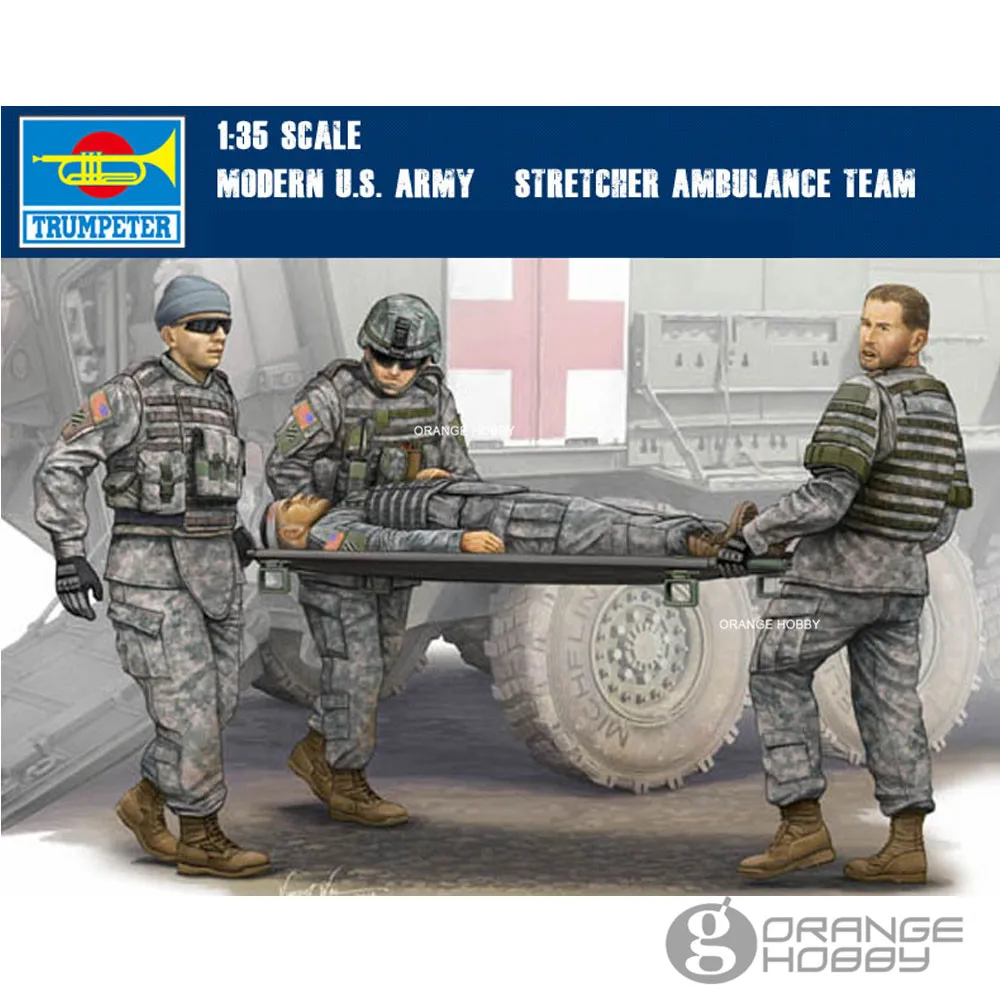 OHS Trumpeter 00430 1/35 современный носилки армии США сборная команда скорой помощи