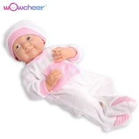 wowcheer 36cm silicone body reborn baby doll toy lifelike14 inch newborn girl princess babies doll toddler toy kid gift