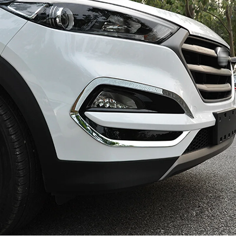 Для Hyundai Tucson 2015 2016 ABS Хром Передняя противотуманная фара крышка отделка Foglight лампа