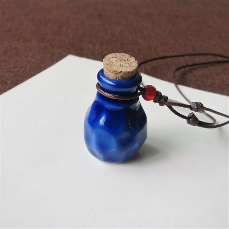 Brokenstone HOT Ceramic lovely Perfume Essence oil bottle Pendant Necklace for women jewelry trendy | Украшения и аксессуары