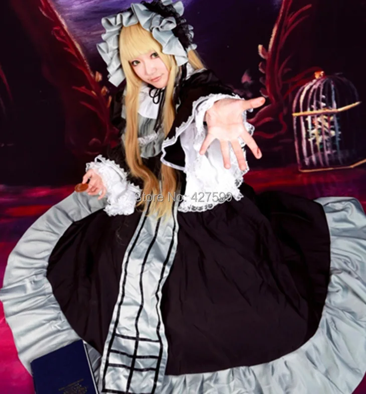 Костюм горничной черного цвета для косплея|cosplay costume|maid costumecosplay maid costume |